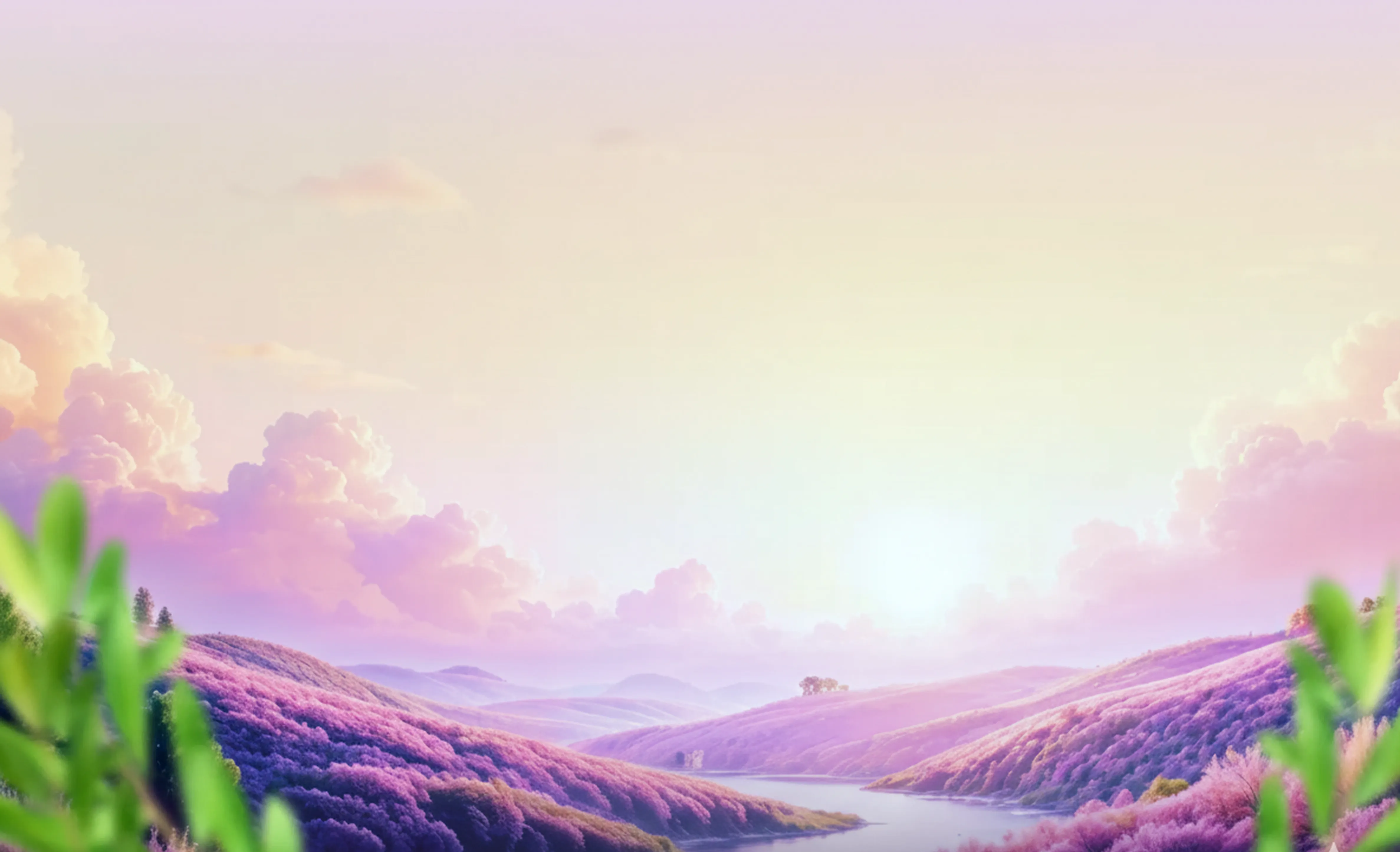 Lavender digital clock theme preview